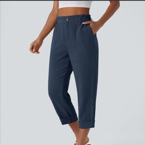 Halara capri linen pants